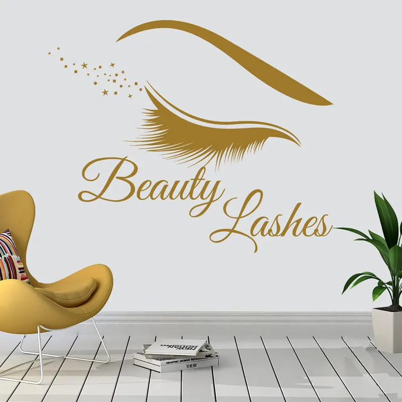 Beauty Makeup Wallpaper - Autocollant Mural en vinyle pour cils
