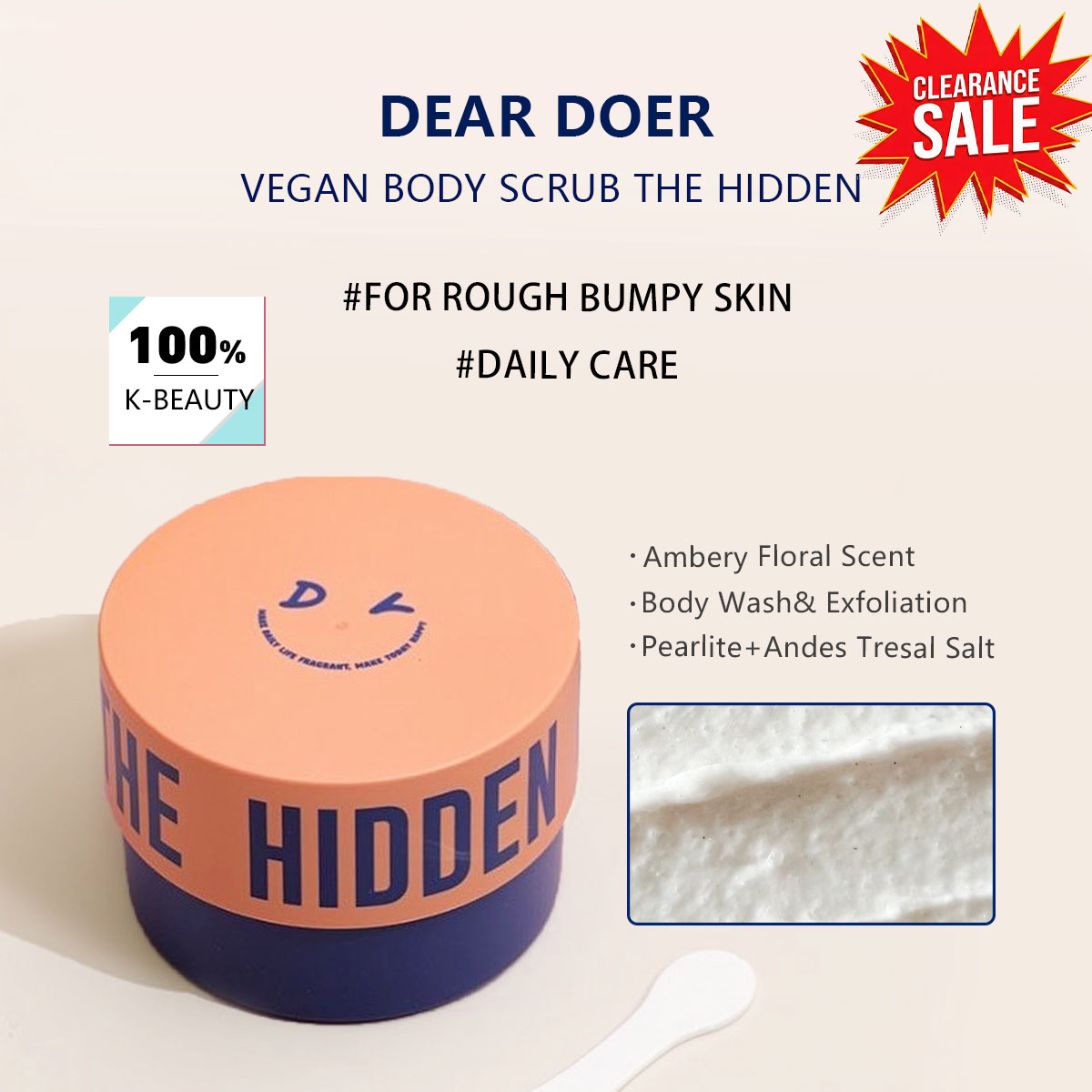 Beauty Makeup Korean - [Soldes Exceptionnelles] DearDoer Gommage Corporel Végan