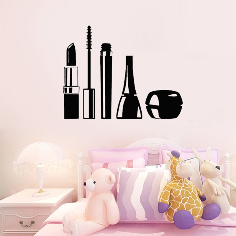 Beauty Makeup Wallpaper - Salon de beauté cosmétiques Stickers muraux