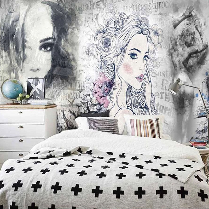 Papier peint mural 3D personna - Beauty Makeup Wallpaper avis et prix