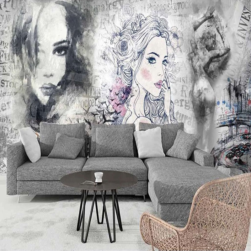 Papier peint mural 3D personna - Beauty Makeup Wallpaper avis et prix