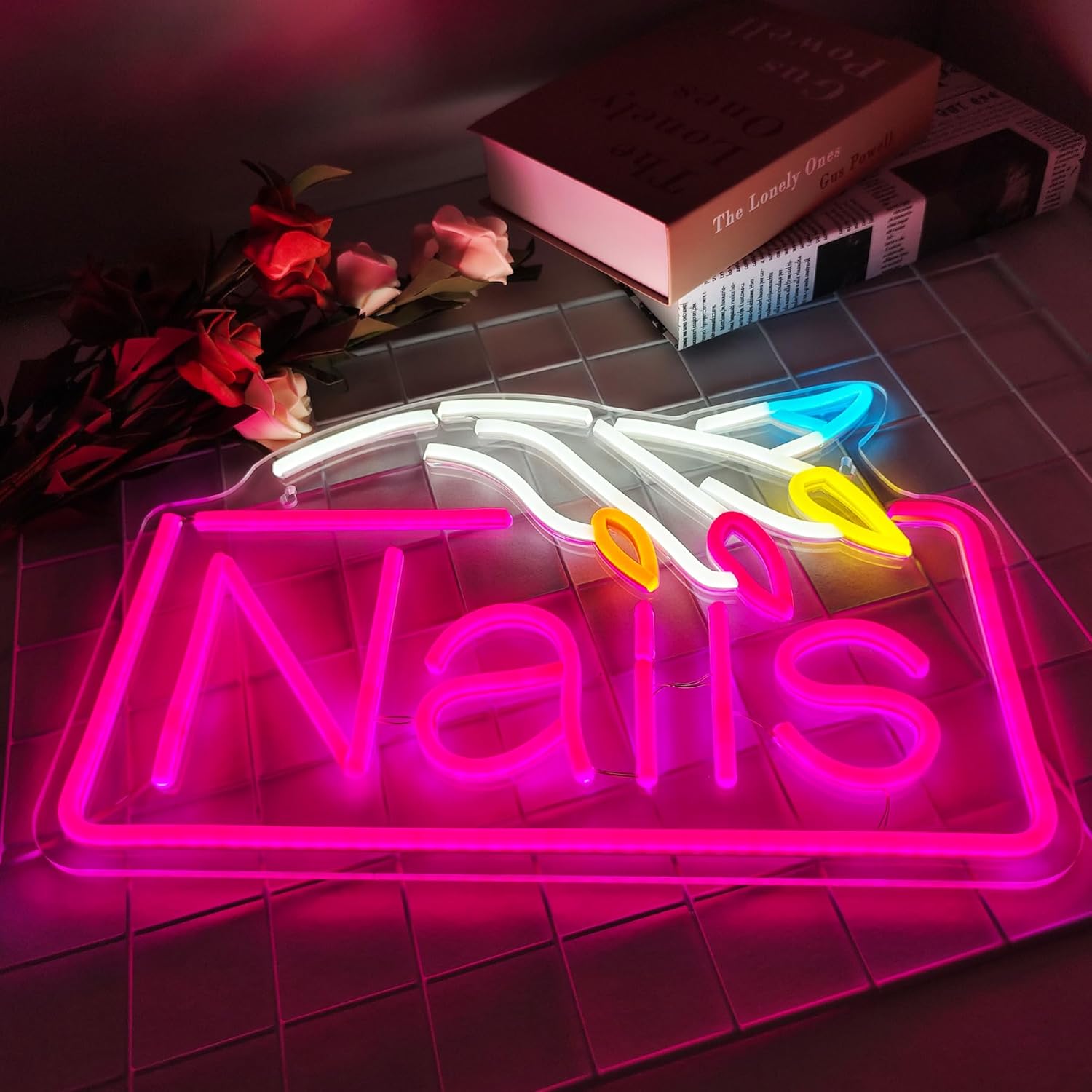 Enseigne néon « Nails » – Lumi - Beauty Makeup Stores avis et prix