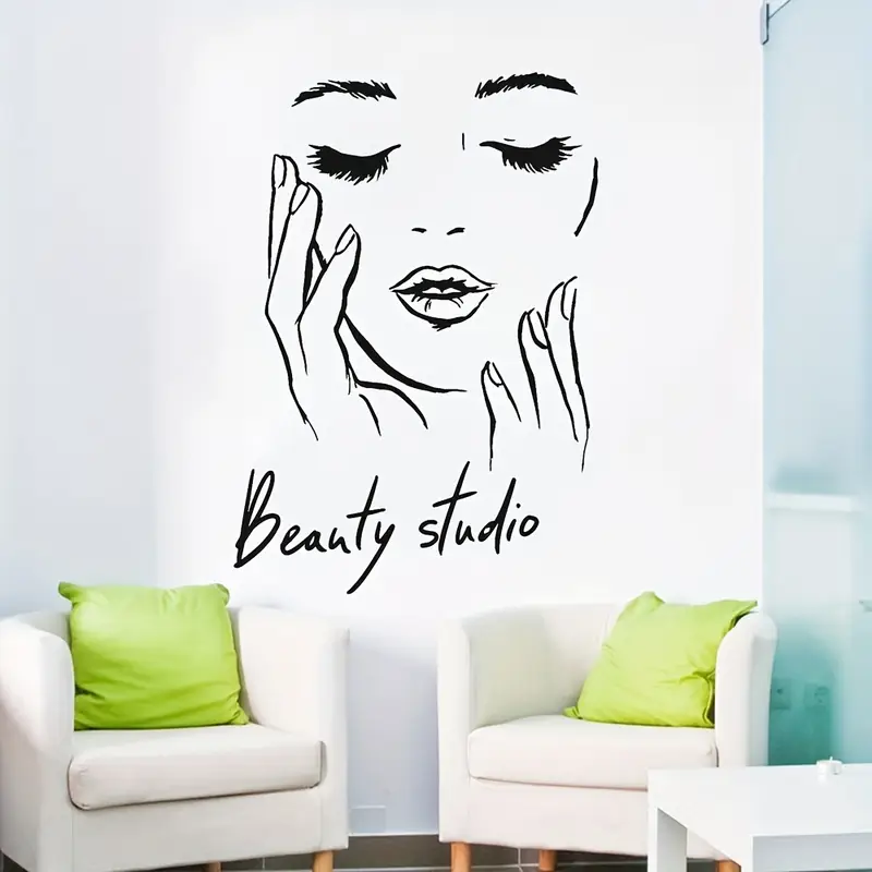 Autocollant mural avec visage  - Beauty Makeup Wallpaper avis et prix