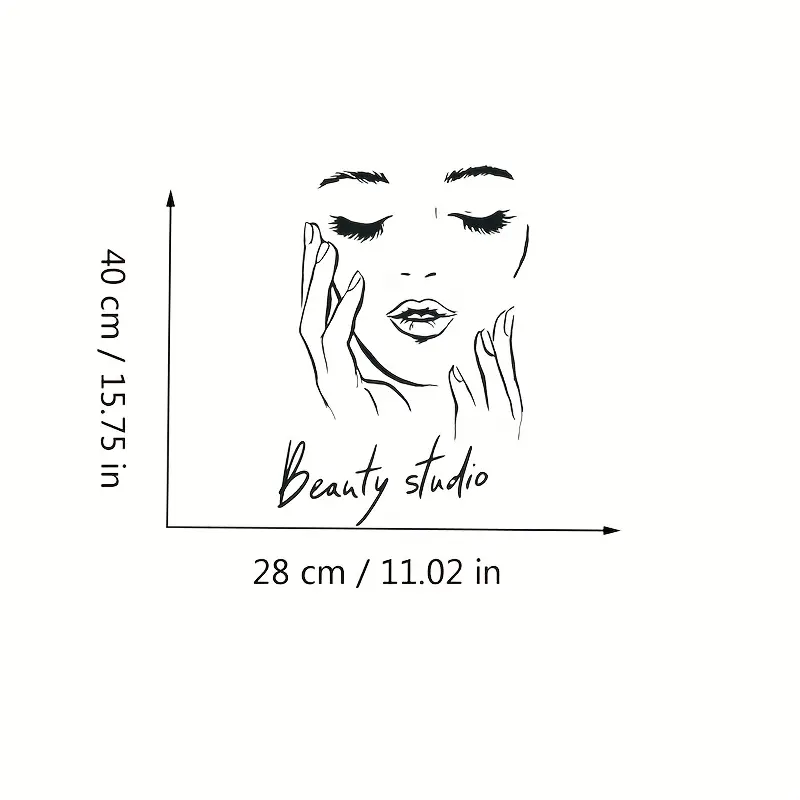Autocollant mural avec visage  - Beauty Makeup Wallpaper avis et prix